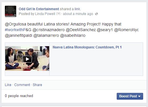 Nueva Latina Monologues press coverage
